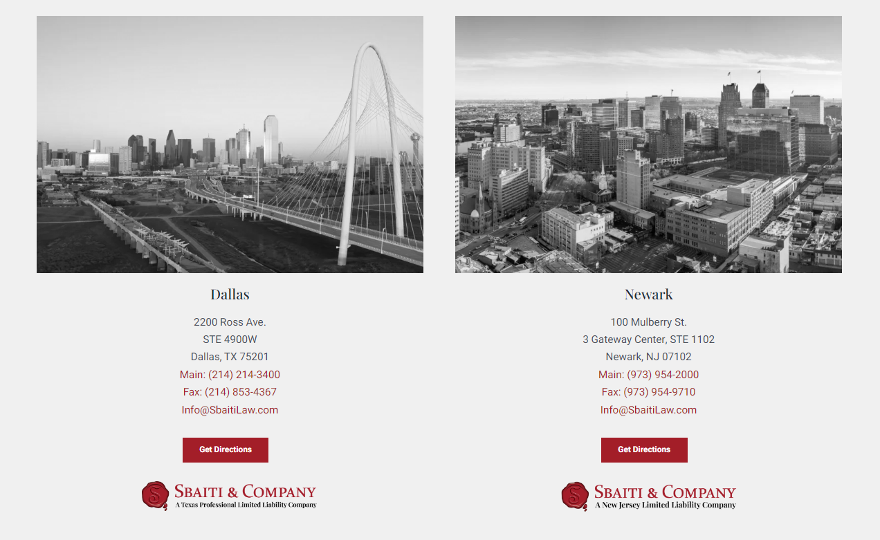 Sbaiti law firm website locations